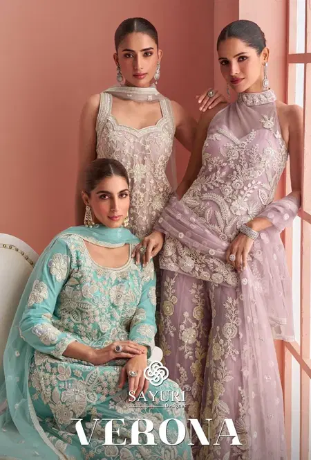 Verona By Sayuri Net Readymade Suits Wholesale Price In Surat